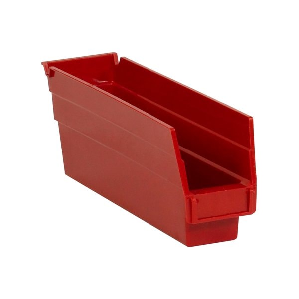 Bsc Preferred 11 5/8 x 2 3/4 x 4'' Red Plastic Shelf Bin Boxes, 36PK BUY00013881 - main